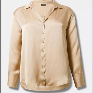 Torrid Satin Button Down